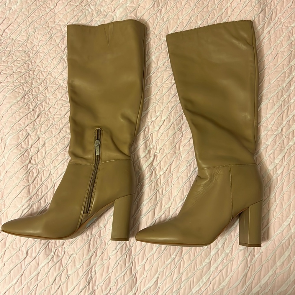 Marc Fisher Olive Knee-High Heeled Boots